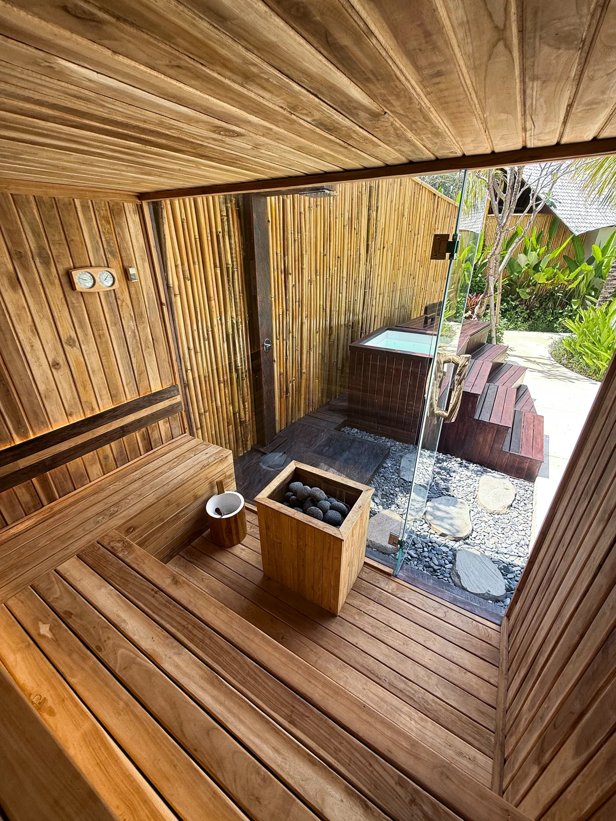 Considered seating, a view outside and natural materials you can feel.